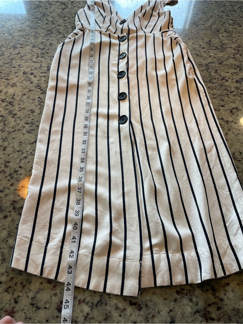 New Topshop black/white striped pinafore button up midi dress 2 - Picture 9 of 9